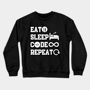 Eat Sleep Code Repeat Crewneck Sweatshirt